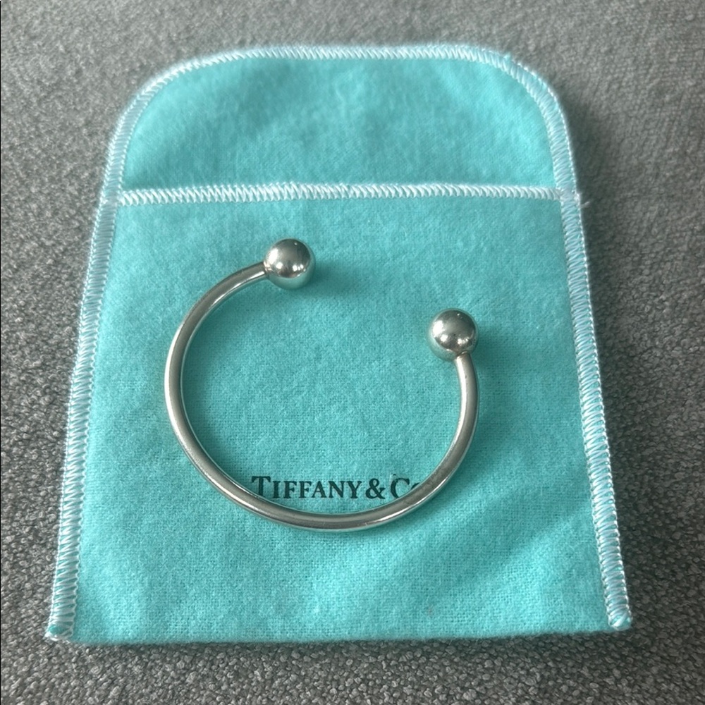 Tiffany & Co. Silver Ball End Bangle